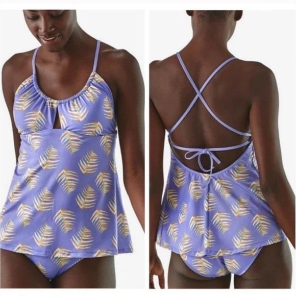 NWT Patagonia Hearts Of Palm Glassy Dawn Tankini 2 Piece Bikini Swimsuit size S - Picture 13 of 13